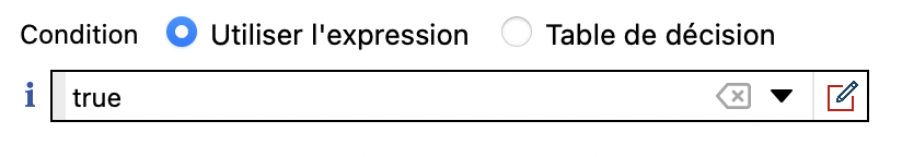 définition de condition sur une transition